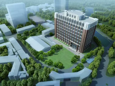 3Dmax fashion city commercial square building 388 3D model