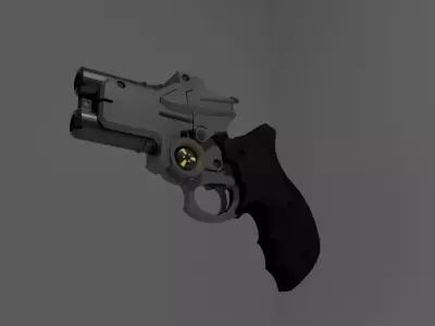 Low Poly Futuristic Pistol Free low-poly 3D model