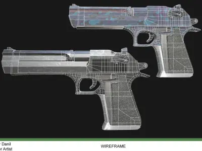 Desert Eagle  Low-poly 3D model