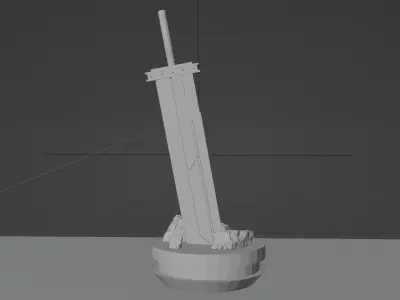 The Buster Sword Free low-poly 3D model