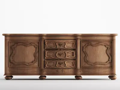 Antique Commode Chest of Drawers 3D model