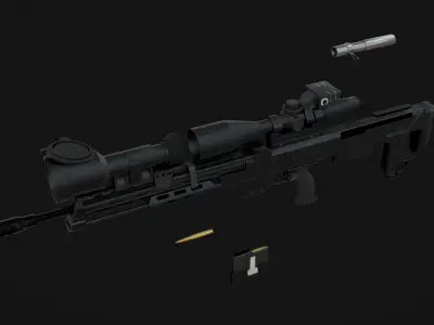 DSR-50 Low-poly 3D model