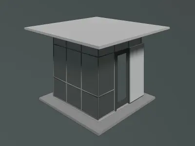 Security booth 24u05 3D model