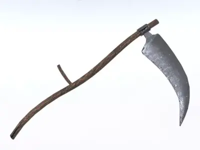Zombie Scythe Low-poly 3D model