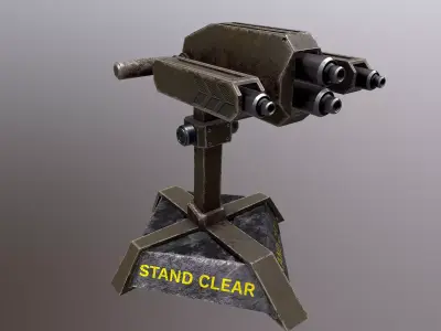 TURRET 02 Low-poly 3D model