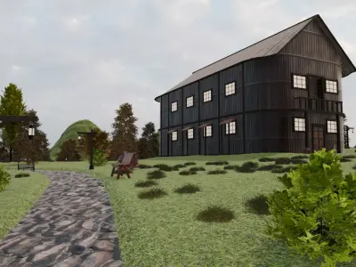 Tranquil Village Retreat 3D model