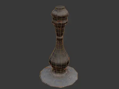 Antique Cast Iron Baluster Low-poly 3D model