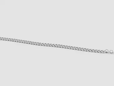 Link Chain V5 - Silver Cuban Style Bracelet  3D model