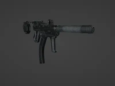 Assault Riftle Low-poly 3D model
