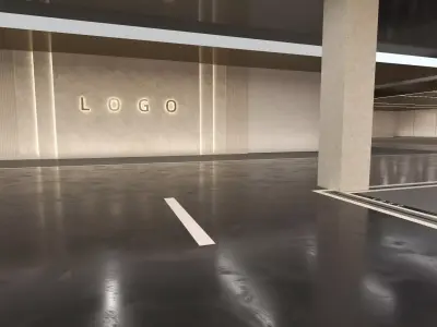 Modern Luxury Car Park - Garage Low-poly 3D model by hezhenze666