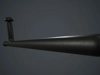 Police Plastic Stick PBR Game Ready Low-poly 3D model