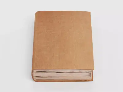 Blank Book V4 - Realistic Closed Publication with Aged Hardcover 3D model