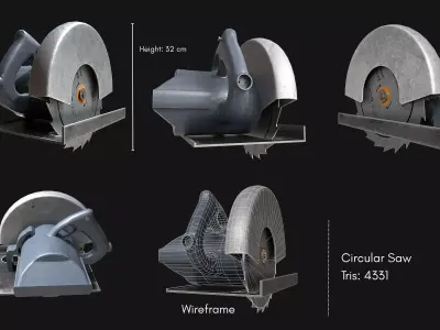 Construction Tools - Workshop pack - Industrial Hand Tools Low-poly 3D model