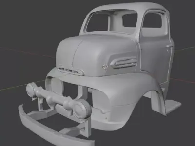 1951 Ford COE truck cab 3D print model