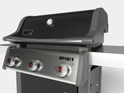 Weber Spirit  E-31  3-Burner Grill with Cabinet 3D model