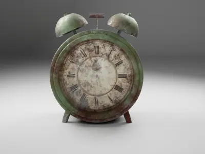 Rusted Old Alarm Clock 3D model