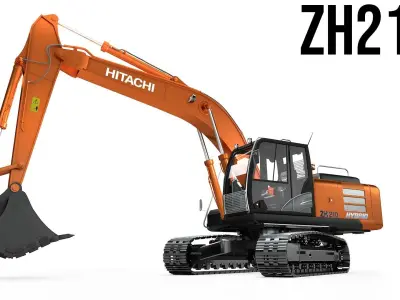 Hitachi Construction Machinery Collection - All Models Rigged 3D Model Pack