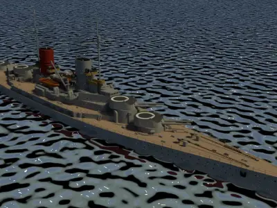 Battlecruiser SMS Derfflinger 3D model