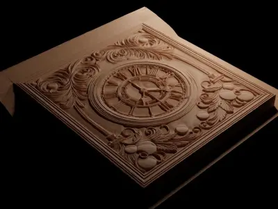 Clock CNC 3d Print High Relief Sand Casting 3D print model