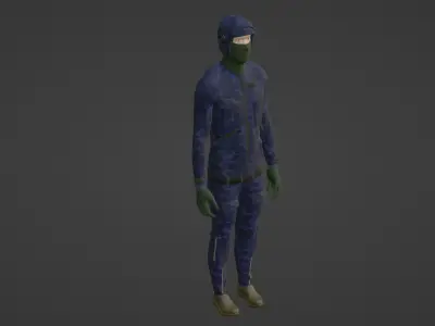 Soldier IV Low-poly 3D model