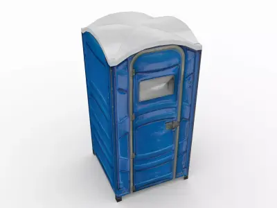 Portable toilet Low-poly 3D model purchase