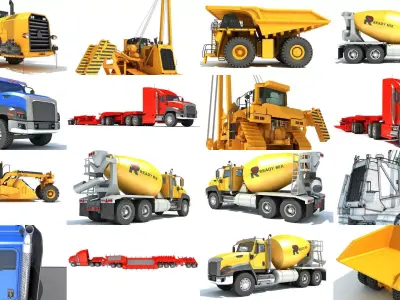 Industrial Vehicles 3D Models 3D Model Pack