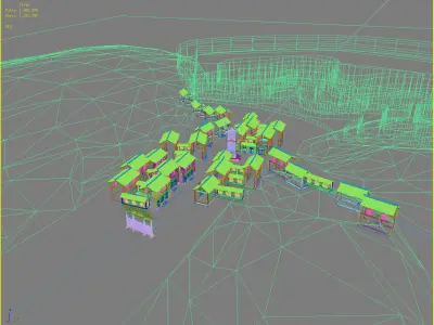 Chinese Style Architecture 3D model 11