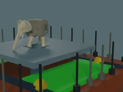 Elephant In the Room Low-poly 3D model