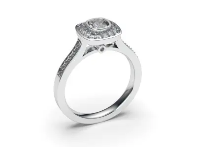 solitaire with ring sizes  8 part S14 3D print model