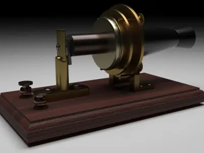 Alexander Graham Bell First Phone 3D model