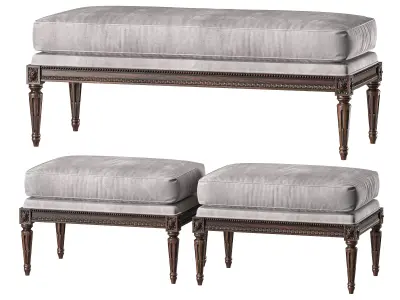 chairish pouf art 4353 3D model