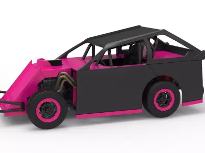 Mod Lite Race car Version 2 Scale 1 to 25 3D print model