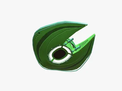 Alien Spaceship UFO D12 - Sci Fi Spacecraft Design Low-poly 3D model