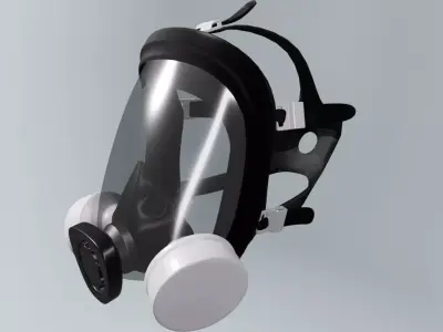 Gasmask 2 gas mask Low-poly 3D model