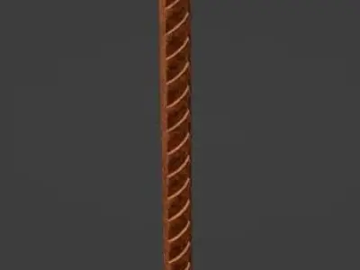 Rusty fittings Low-poly 3D model