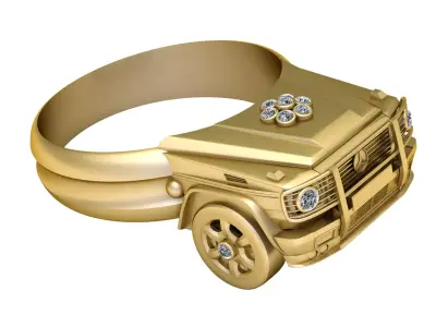3D Printable Luxury Car Design Ring 3D print model purchase