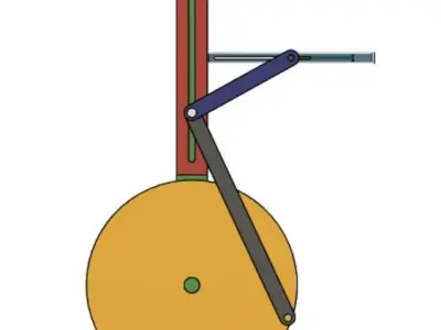 Wheel Linkage Mechanism 3D model