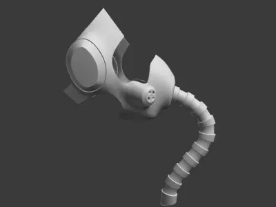 light filte respirator 3D model