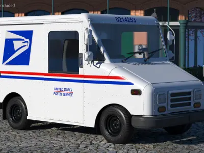 USA Grumman LLV Post Car 3D model