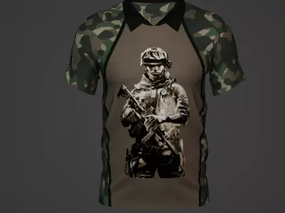 Military Soldier Clothing T-shirt Low-poly 3D model buy