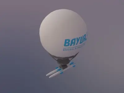 AA missile carrier balloon 3D model