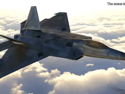 Raptor F 22 Simple Interior 3D model