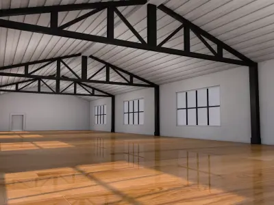 Loft Warehouse Interior 3D model