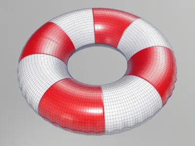 Lifebuoy polygon 3D model