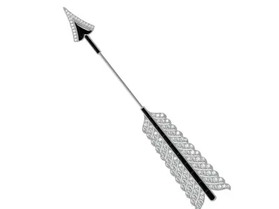 Antique Diamond Arrow Brooch 3D print model