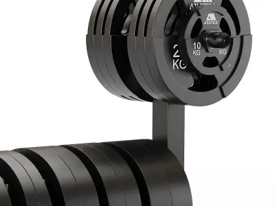 Tusker mobile weight plate rack 3D model