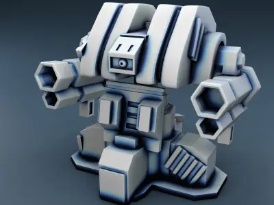 Combat guns Set Part 2 3D print model