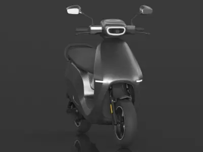 S1 Pro 3rd Gen High Speed Electric Scooter with charger Low-poly 3D model