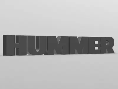 hummer logo 3D model