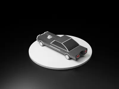 Low Poly Classic Racing Car Free low-poly 3D model